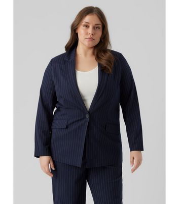 Pinstripe plus hot sale size suit