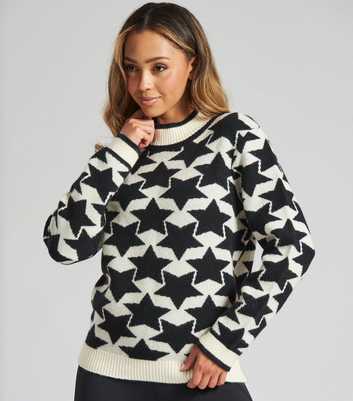 South Beach White Star Knit Ski Jumper