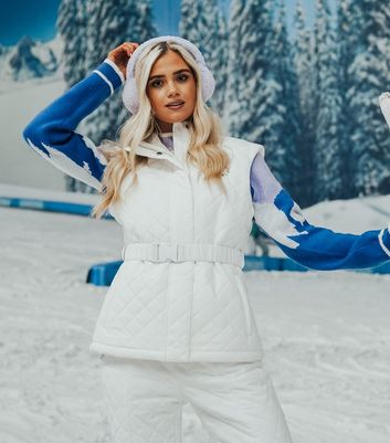 All white clearance ski outfit