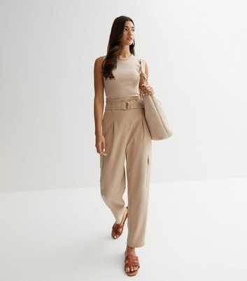 Stone Belted Cargo Trousers