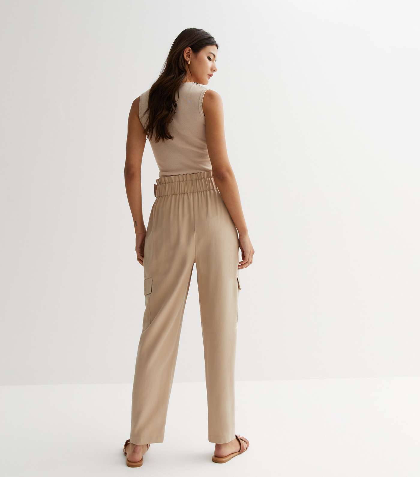 Stone Belted Cargo Trousers Image 4