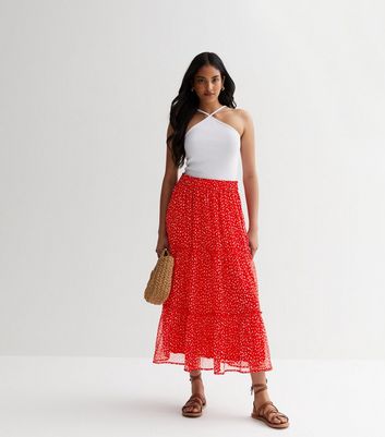 Chiffon skirt outlet high waist