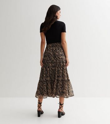 Leopard print hotsell layered skirt