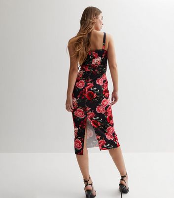 Black rose hot sale print dress