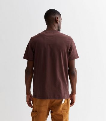 Men's Farah Burgundy Short Sleeve Logo T-Shirt New Look