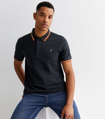 Farah black cheap polo shirt