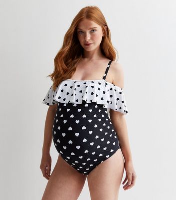 Black bardot swimsuit sale