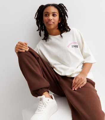Girls Rust High Waist Cuffed Joggers