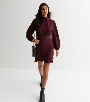 New look hot sale maroon dress