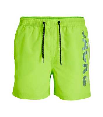 Jack & Jones Junior Light Green Logo Side Swim Shorts
