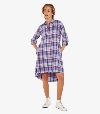 Check midi shirt dress sale