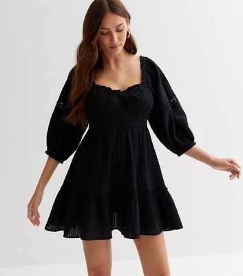 Milkmaid dress outlet black