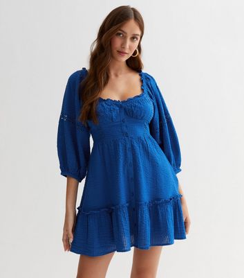 Blue 2025 milkmaid dress