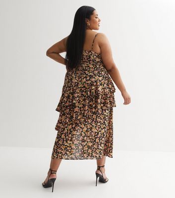 Plus size best sale ruffle midi dress