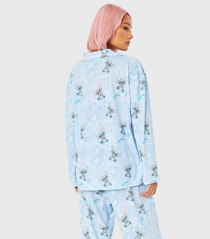 Skinnydip Blue Pyjama Set with Disney Stitch Heart Print