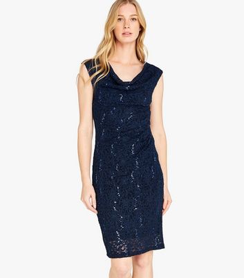 New look outlet blue glitter dress