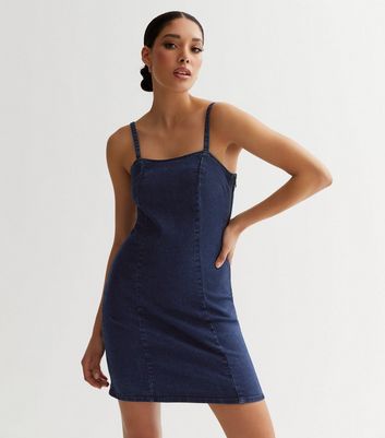 New look denim dress sale best sale