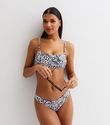 Black and white leopard bikini online