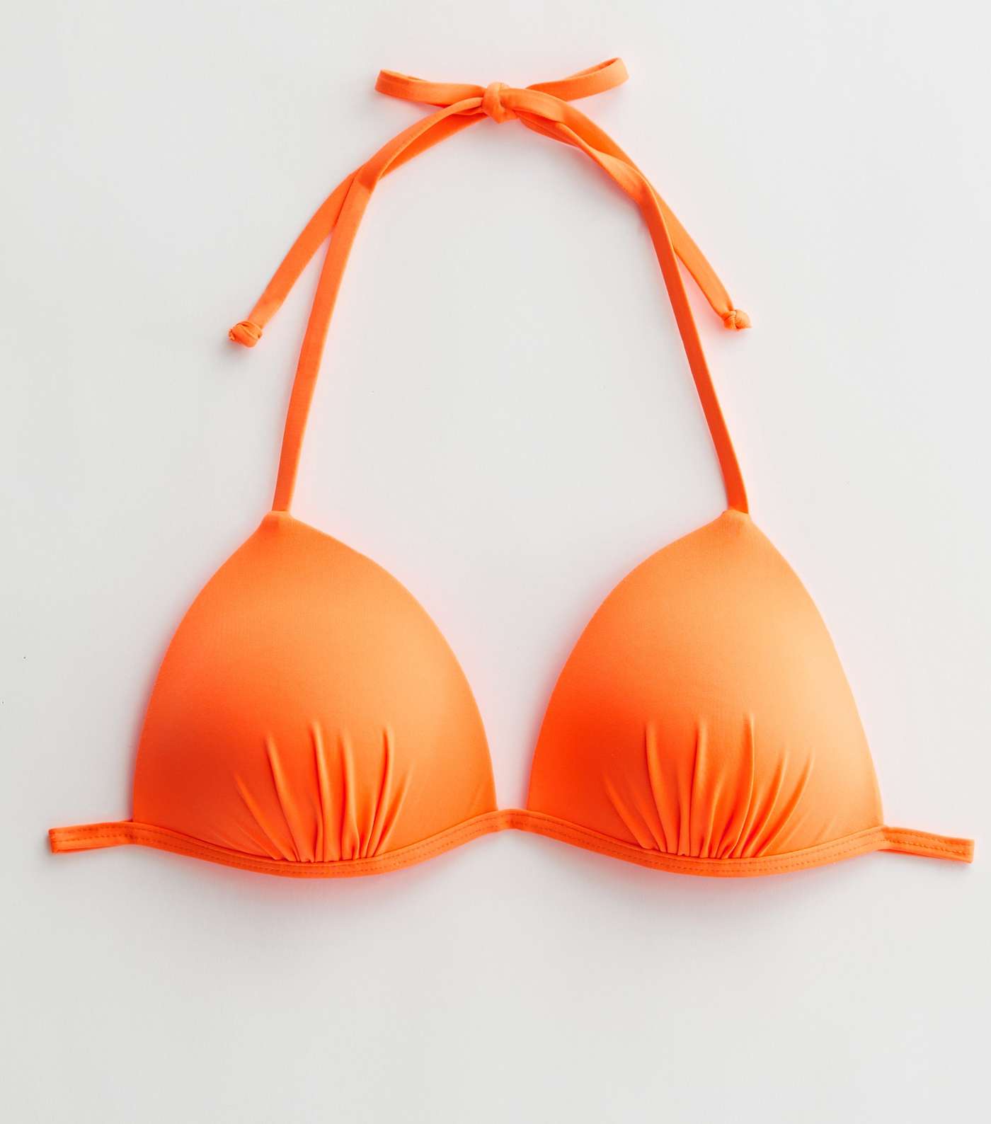 Bright Orange Moulded Triangle Bikini Top Image 5