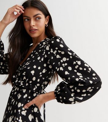 Spotty long sleeve clearance dress