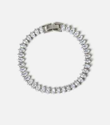 Freedom Silver Cubic Zirconia Crystal Bracelet