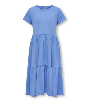 KIDS ONLY Blue Tiered Midi Dress New Look