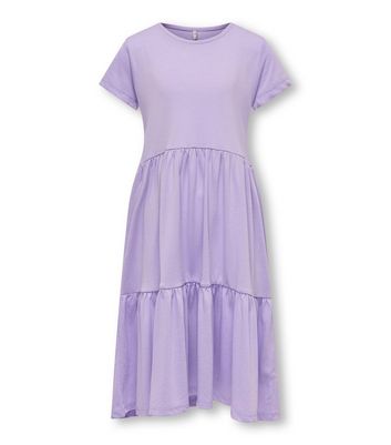 KIDS ONLY Lilac Tiered Midi Dress New Look