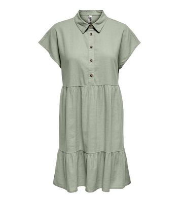 Olive on sale linen dress