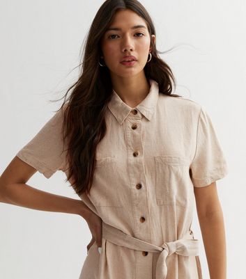 Jdy button cheap through linen jumpsuit