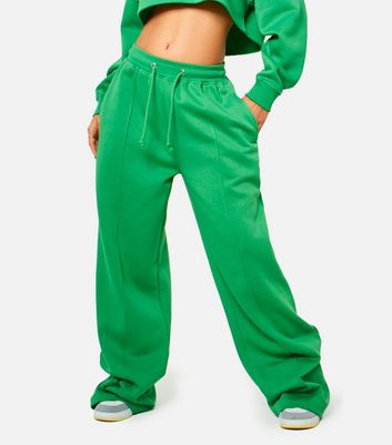 Missy Empire Green Drawstring Wide Leg Joggers New Look