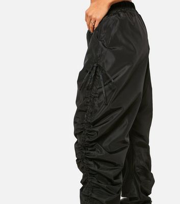 Black best sale nylon joggers