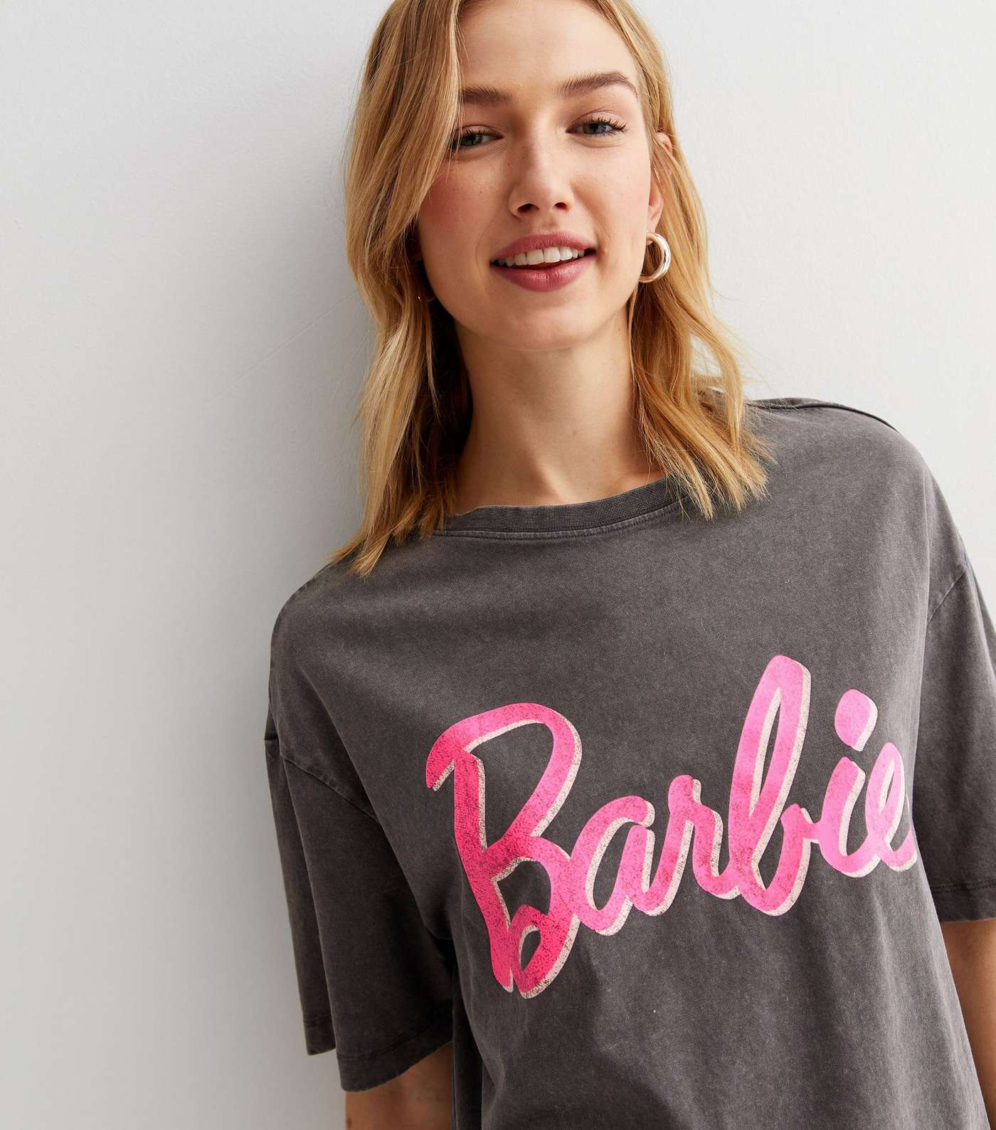Dark Grey Barbie Logo T-Shirt Image 2