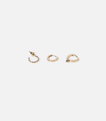 Spike hoop hot sale earrings gold