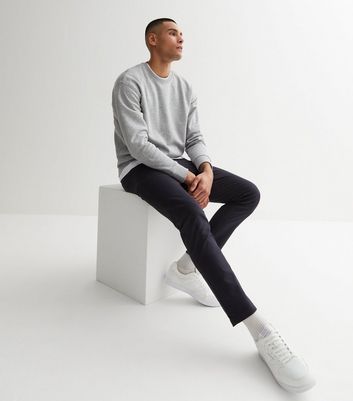 Mens navy 2024 skinny chinos