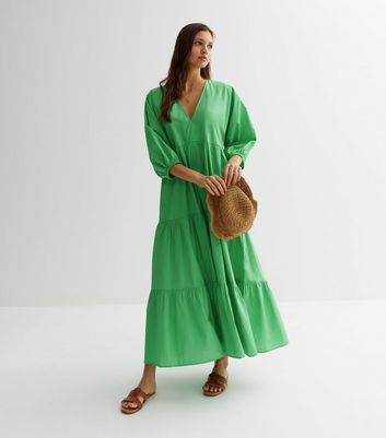 Tiered maxi dress with hot sale sleeves