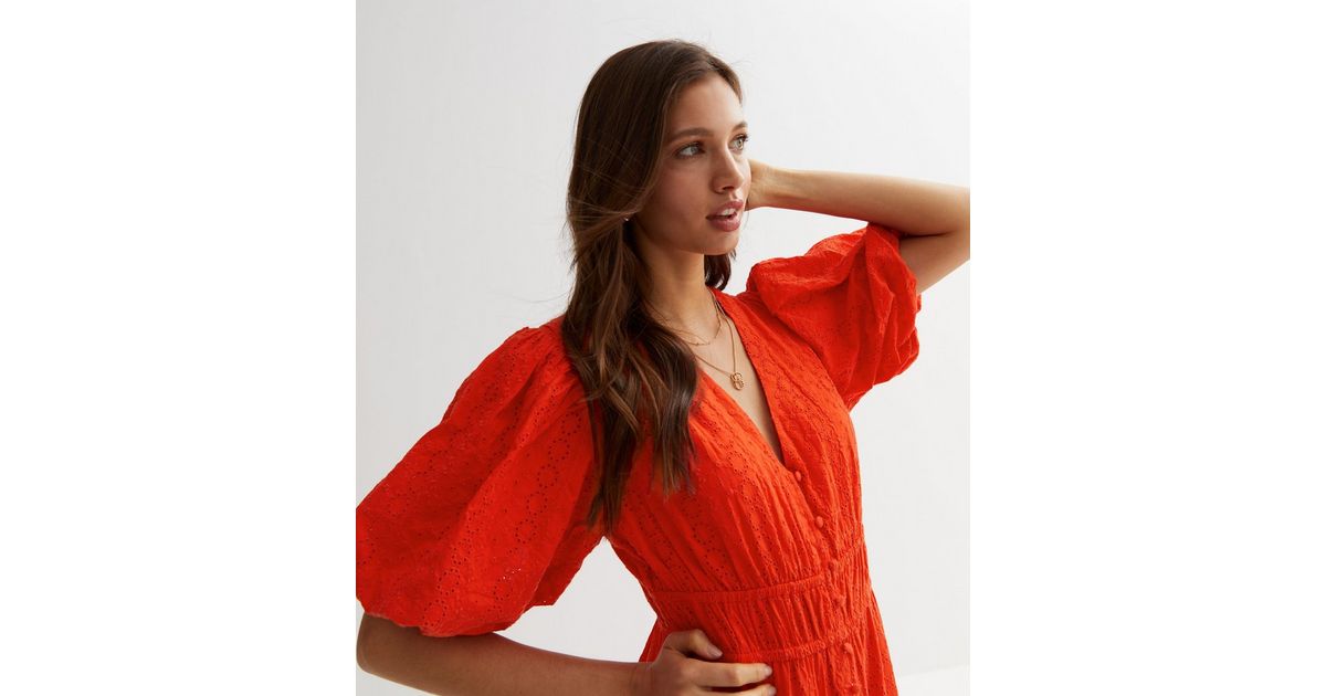 For Her Women Dress 82948-Orange