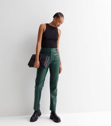 Leather on sale trousers look