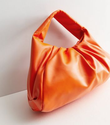 Public Desire Orange Ruched Grab Handle Bag New Look