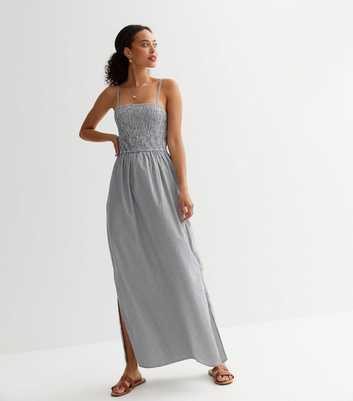 Vero Moda Navy Stripe Strappy Maxi Dress