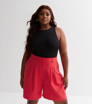 Plus size red outlet shorts