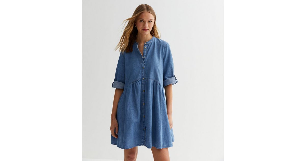 ONLY Blue Denim Shirt Dress