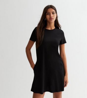 Black jersey hot sale mini dress