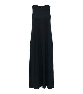 Black sleeveless outlet a line dress