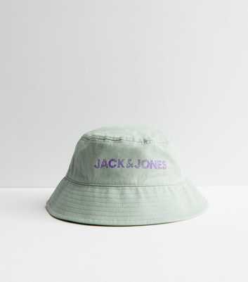 Jack & Jones Teal Logo Bucket Hat