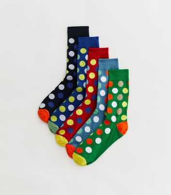 Jack & Jones 5 Pack Multicoloured Spot Socks