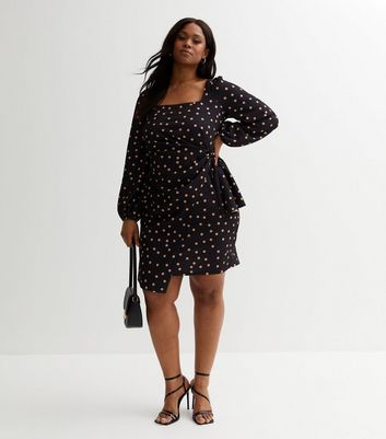 Square neck polka outlet dot dress