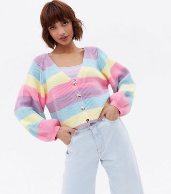 Multi coloured striped clearance cardigan