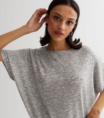 Grey batwing hot sale top