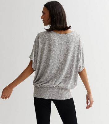 Grey store batwing top