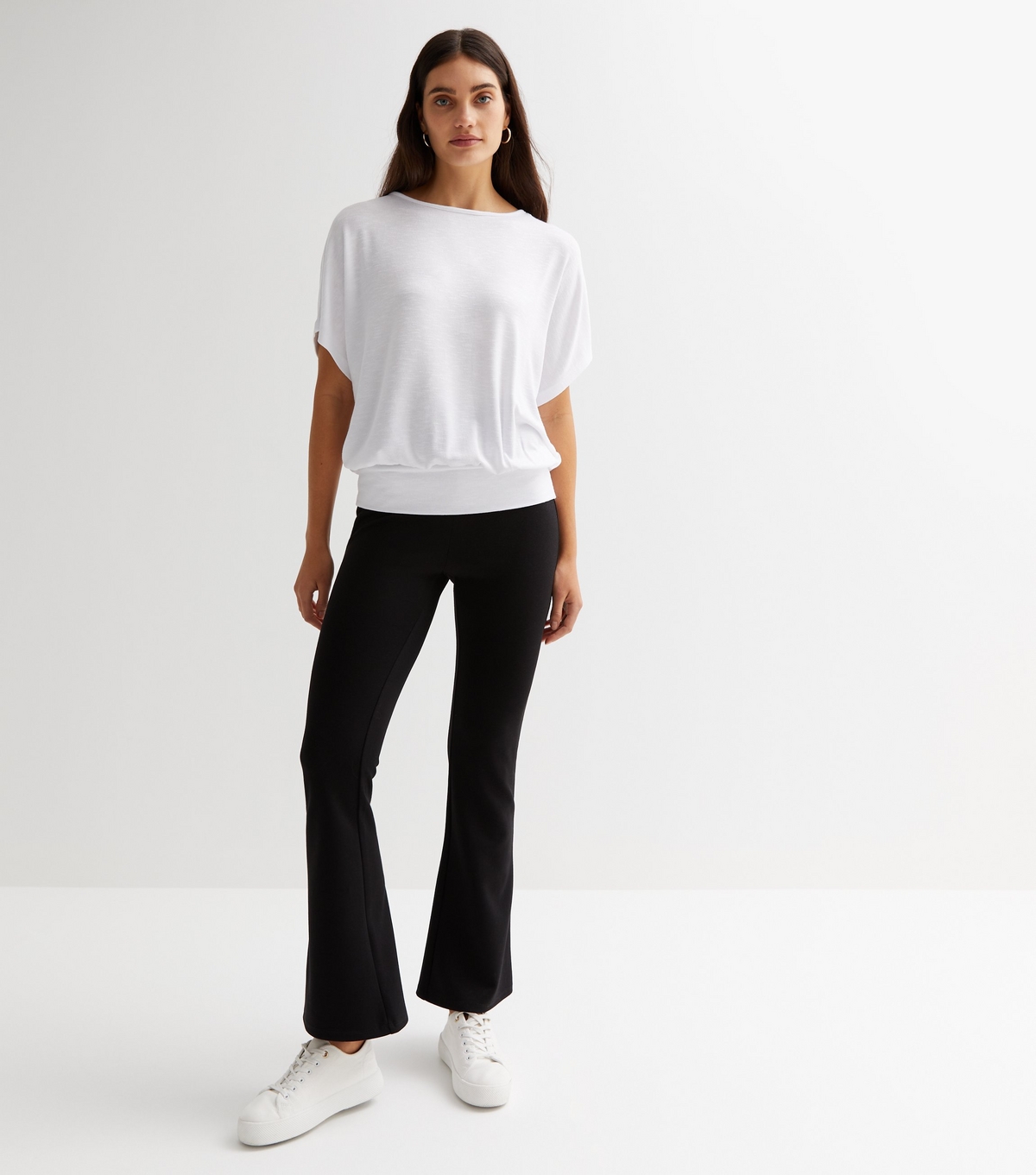 Women's White Fine Knit Batwing Top New Look